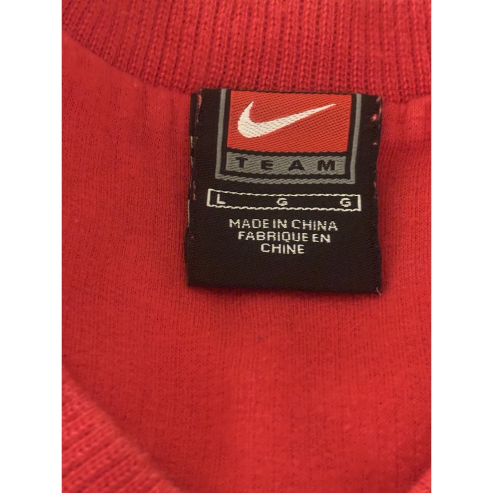 VTG Nike Sweater Vest Vintage Men's Y2K Red Golf Football Faded Sleeveless Lg - Picture 6 of 8